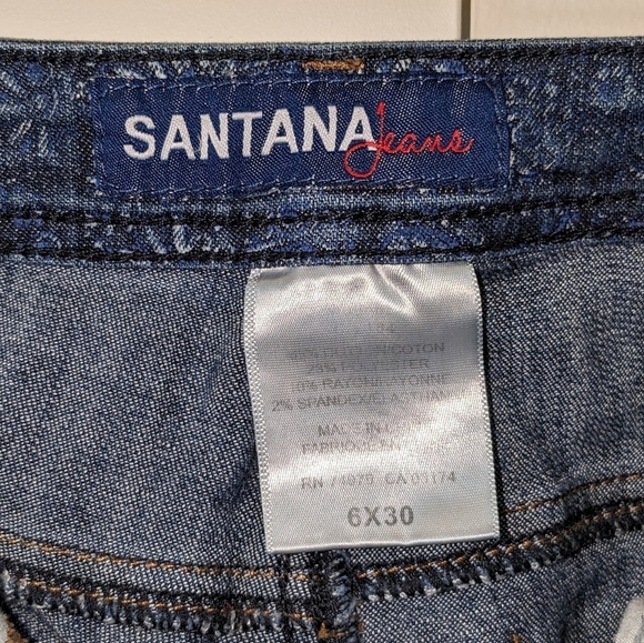 Santana Jeans Women's Size 6/30 Dark Wash Stretch Waist Mid Rise Straight Leg - Picture 3 of 7